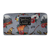 Loungefly Harry Potter Relics Tattoo All Over Print Wallet - Radar Toys