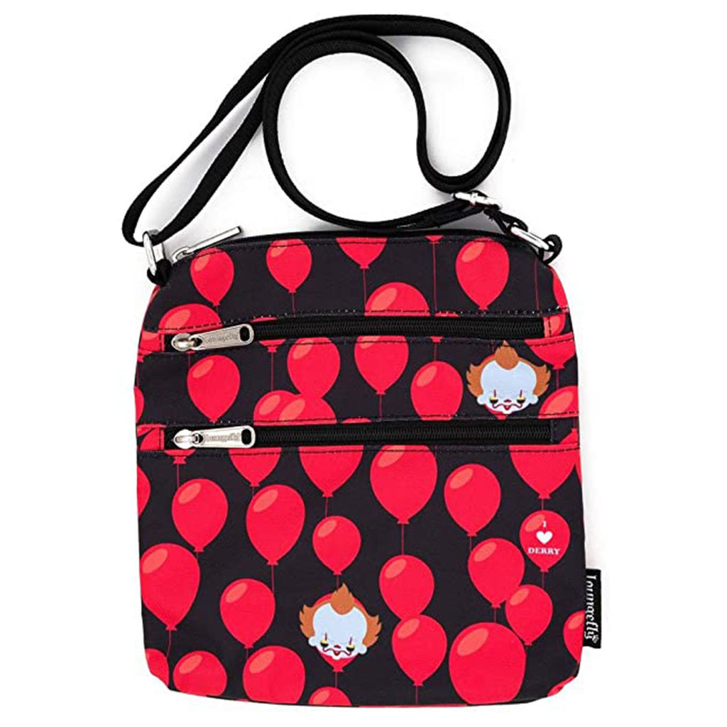 Loungefly IT I Heart Derry Balloons All Over Print Passport Bag Purse