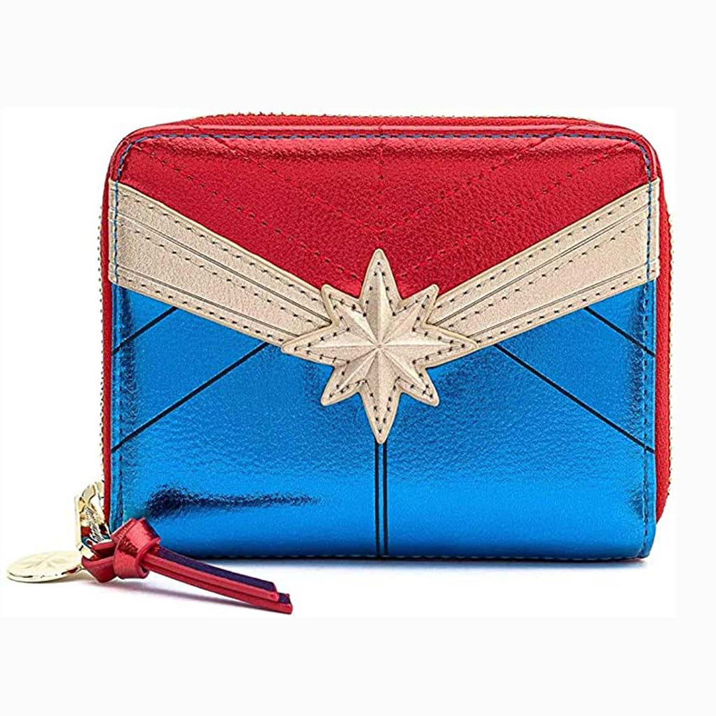 Loungefly Marvel Captain Marvel Classic Cosplay Zip Around Wallet