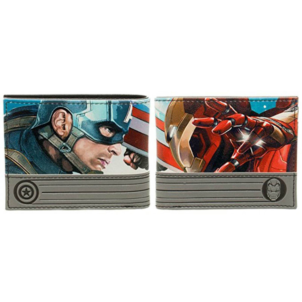 Marvel Civil War Captain America And Iron Man Bi-Fold Wallet