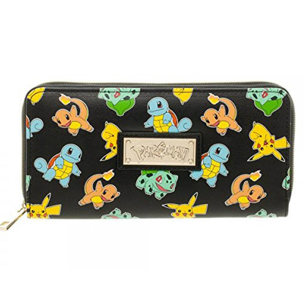 Pokemon Starting Characters Large Zip Around Wallet