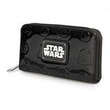 Star Wars Darth Vader Darkside Black Patent Zip Wallet - Radar Toys