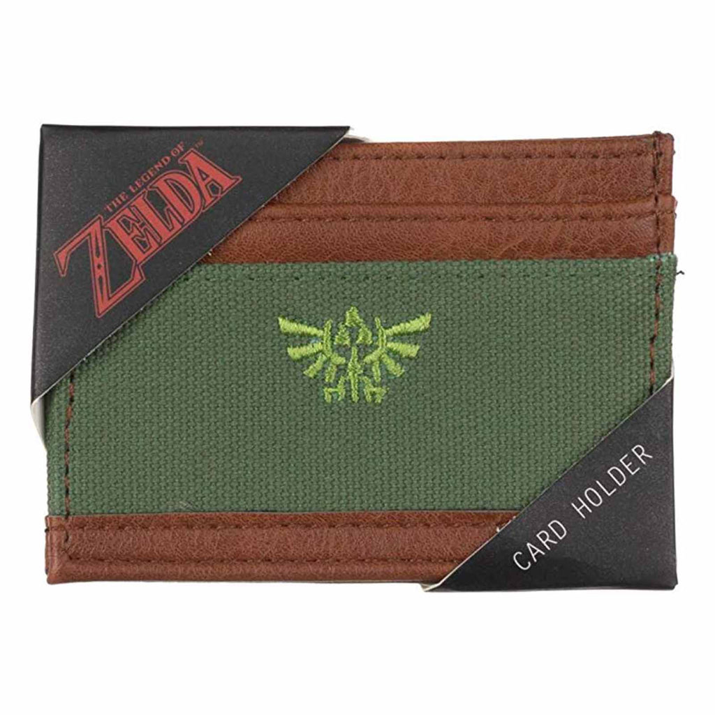 Zelda Green Brown Logo Card Holder Wallet