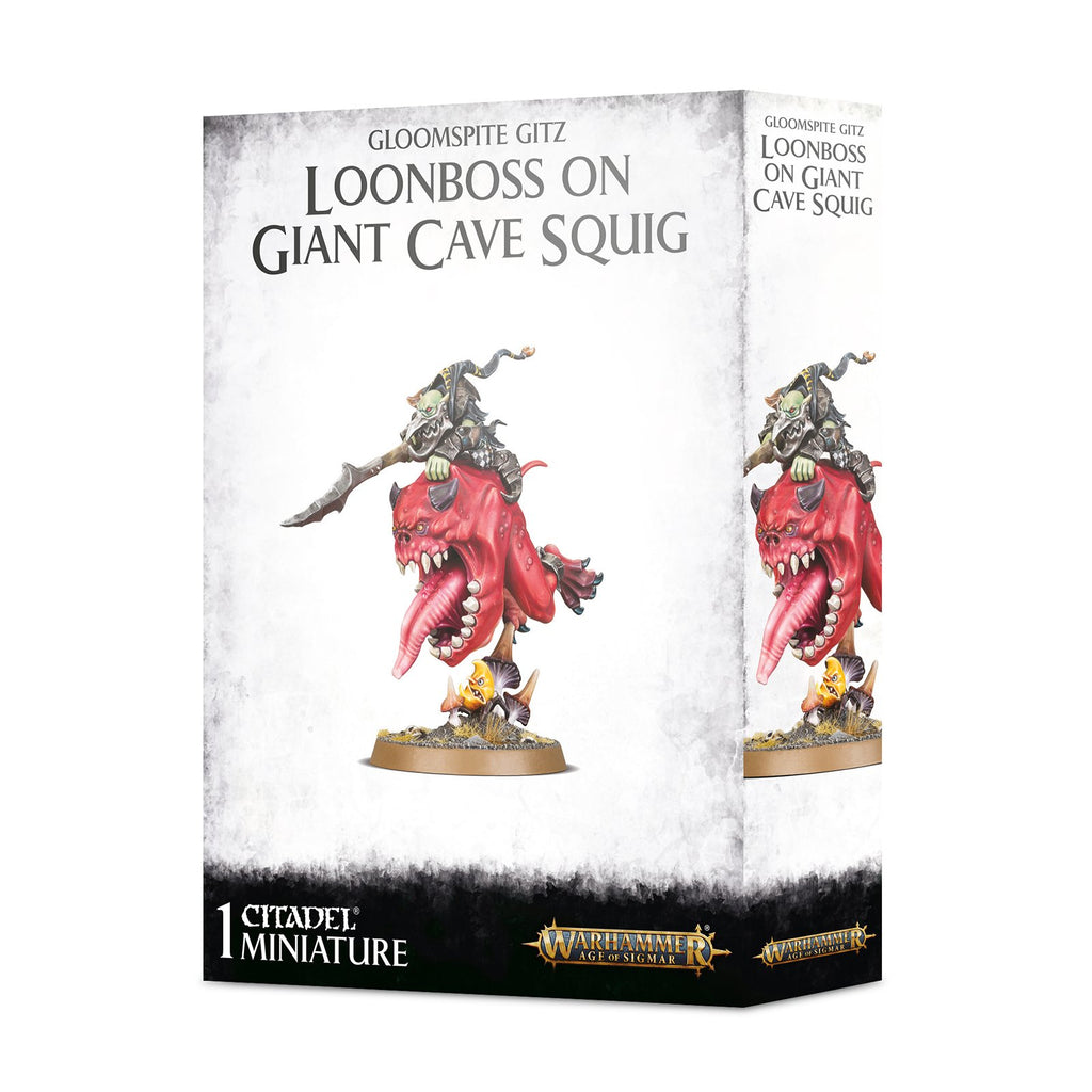 Warhammer Age Of Sigmar Gloomspite Gitz Loonboss On Giant Cave Squig Set