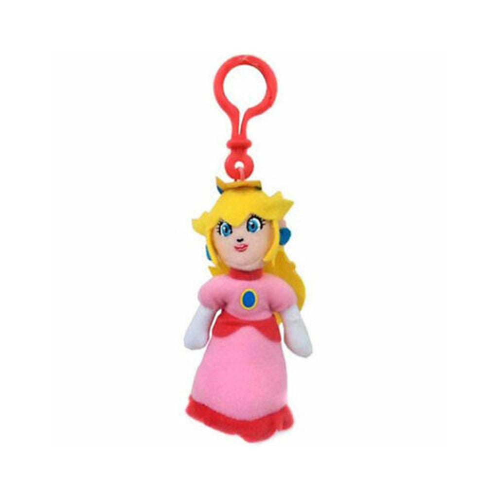 Super Mario World Of Nintendo Princess Peach Clip On Plush Figure