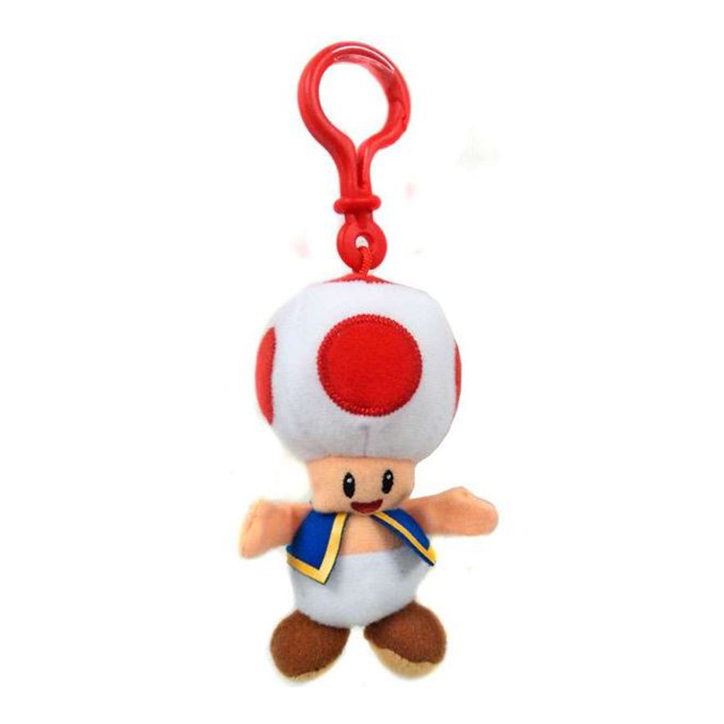 Super Mario World Of Nintendo Toad Clip On Plush Figure