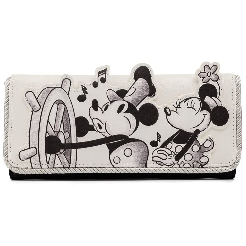 Loungefly Disney Steamboat Willie Music Cruise Flap Wallet