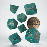Q-Workshop The Witcher Triss The Beautiful Healer 7 Piece Dice Set With Coin - Radar Toys