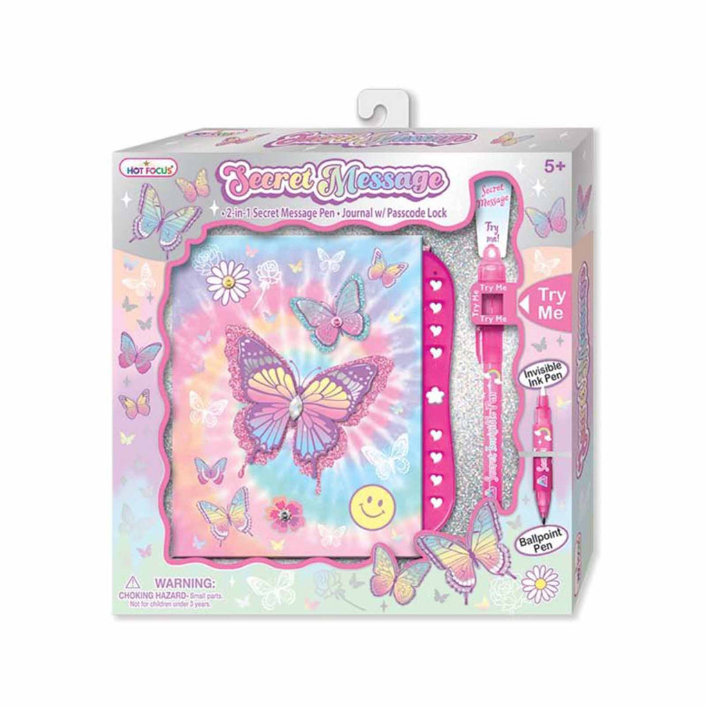 Hot Focus Tie Dye Butterfly Secret Message With Passcode Lock Set